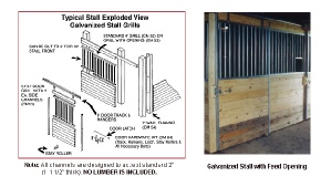 Galvanized Steel Horse Stall Kits