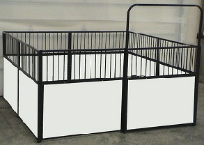 8x8 mini horse stalls with poly panels